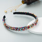 Hair Hoop Hand-woven Beaded Headband Female Baroque Sponge Hair Bundle Korean Face Wash Hair Accessories