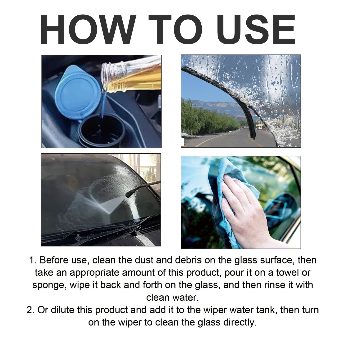 Powerful Cleaning Glass Oil Film Remover, Front Windshield Oil Remover Cleaner Is A Powerful Stain Cleaner For Windows