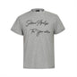 Handwritten English Letter Print Short Sleeve T-Shirt Men's Slim Fit Regular Shoulder Casual Round Neck Half Sleeve Top INS Trendy Tee