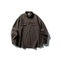 Used washed casual loose long sleeved shirt jacket men's workwear shirt
