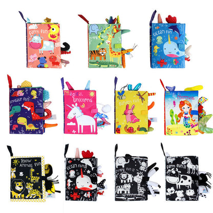 Baby toys three-dimensional cloth books that cannot be torn apart washable children's enlightenment baby ringing paper books