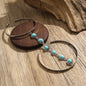Bohemian style geometric metal arm ring Leg Chain minimalist imitation turquoise arm chain