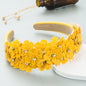 Small Fresh Colorful Flowers Headdress Glass Diamond Retro Headband Female Trendy Hair Band Hair Accessories