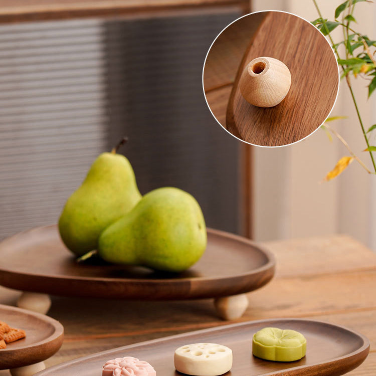 Rustic Wooden Tray Irregular Fruit Plate Dessert Plate Snack Home Storage Tray