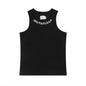 Gothic Letter Embroidery Ribbed Tank Top Men's Sports Fitted Casual Striped Sleeveless T-Shirt