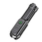 New Telescopic Zoom Glare Flashlight USB Charging Compact Portable Spotlight Long-Range Floodlight Outdoor Lighting