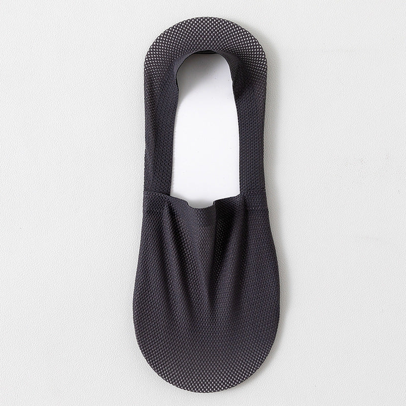 Men's thin breathable mesh boat socks short socks shallow mouth ice silk invisible socks ﻿