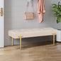 48'' Modern Ottoman Bench Velvet Bench Upholstered Footrest With Gold Metal Legs And Padded Seat For Bedroom Living Room