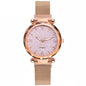 Rose Gold Women Watch Top Brand Luxury Magnetic Starry Sky Lady Wrist Watch Mesh Female Clock For Dropship relogio feminino