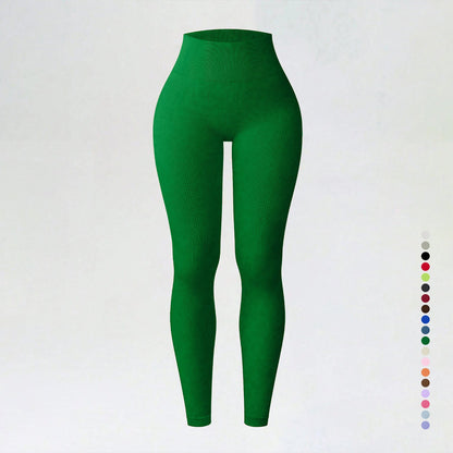 Threaded autumn and winter yoga pants seamless fitness pants high waisted sports yoga clothes leggings