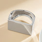 Retro personalized metal square mirror bracelet with frosted curve bracelet