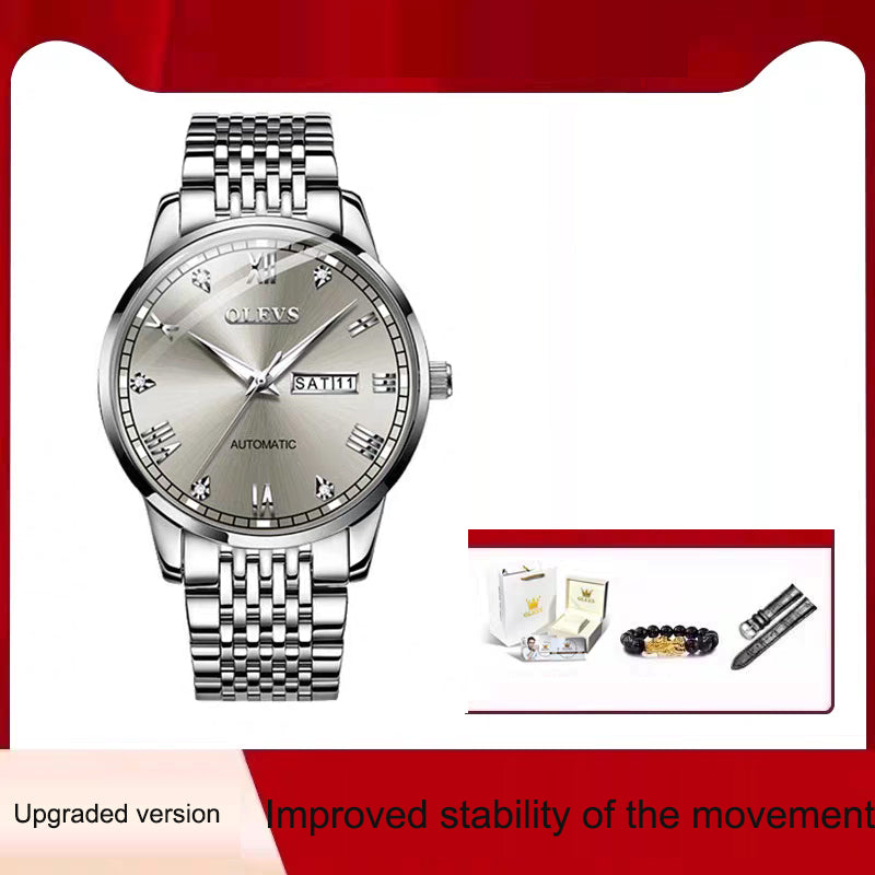 Men's Watch Men's Mechanical Watch Fully Automatic Simple Wind Waterproof Night Light Watch