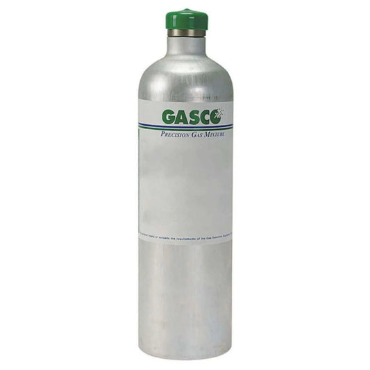 Gasco 34L-421 100 PPM Carbon Monoxide 50% LEL Methane 25 PPM Hydrogen Sulfide 18.0% Oxygen Calibration Gas Nitrogen, 34 Liter, 1 Each
