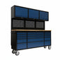 72 inch Rolling Tool Chest with Power Strip, Workbench, Upper Cabinets & Pegboard