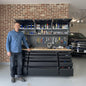 72 inch Rolling Tool Chest with Power Strip, Workbench, Upper Cabinets & Pegboard