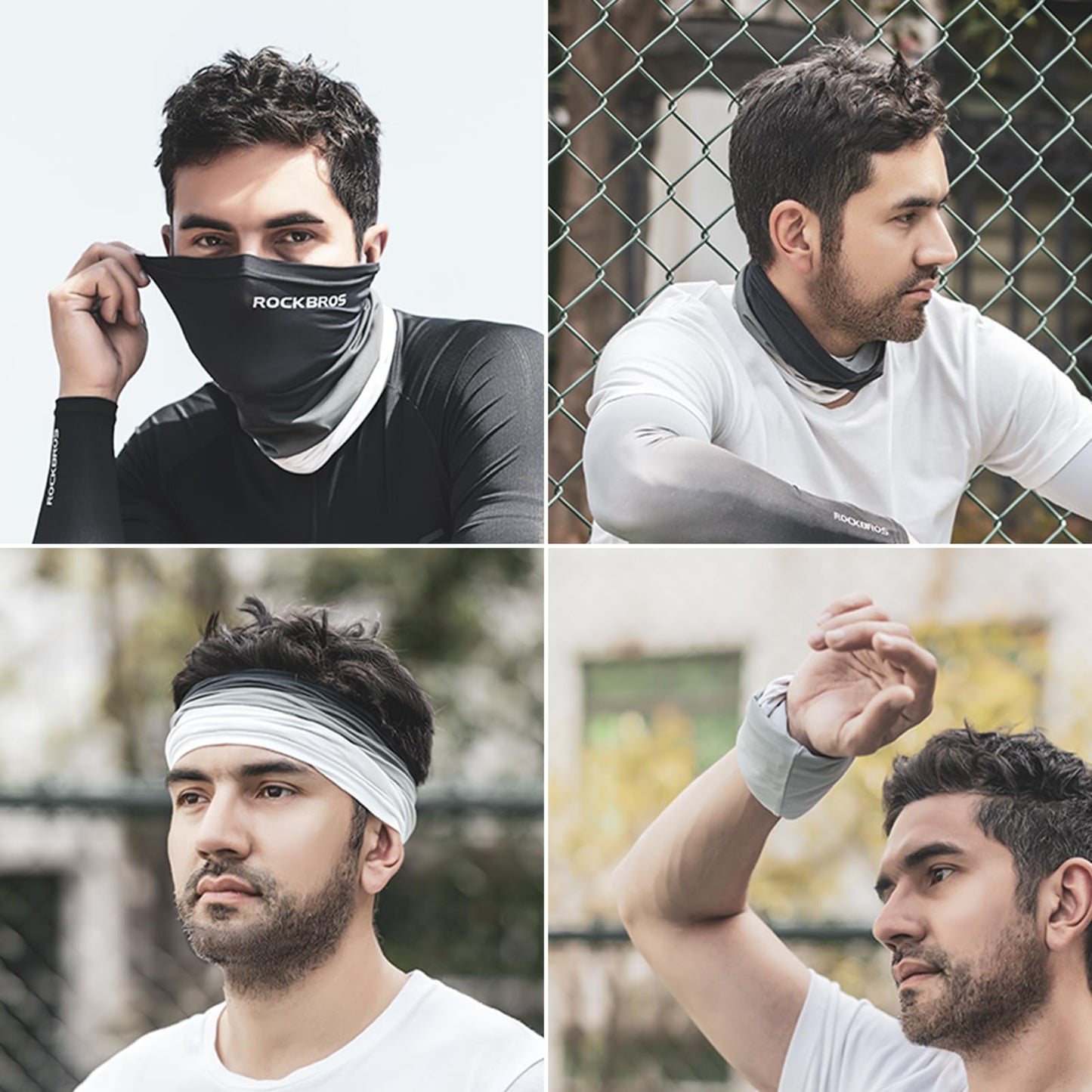 ROCKBROS Cooling Neck Gaiter Face Mask Fishing Scarf Face Cover for Men Women