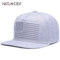 Raised Flag Embroidery Snapback Cap