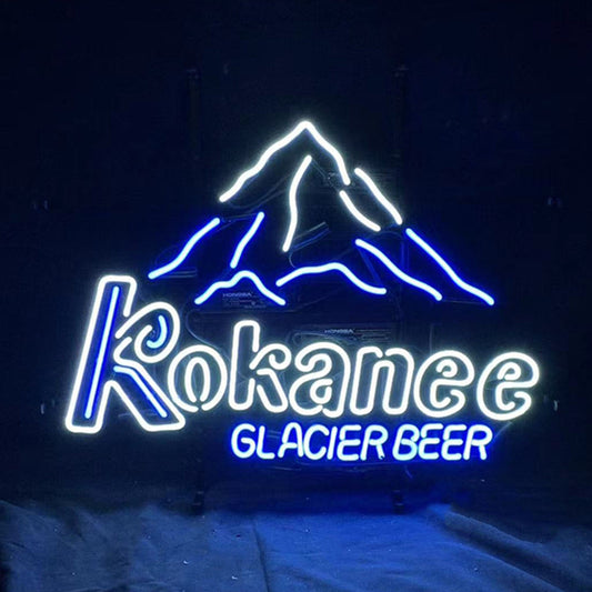 Kokanee Glacier Beer Snow Mountain Neon Light Sign
