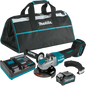 Makita GAG13M1 40V max XGT® Brushless Cordless 4‑1/2" / 5" X‑LOCK Paddle Switch Angle Grinder Kit, with Electric Brake (4.0Ah)