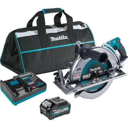 Makita GSR02M1 40V max XGT® Brushless Cordless Rear Handle 10‑1/4" Circular Saw Kit, AWS® Capable (4.0Ah)