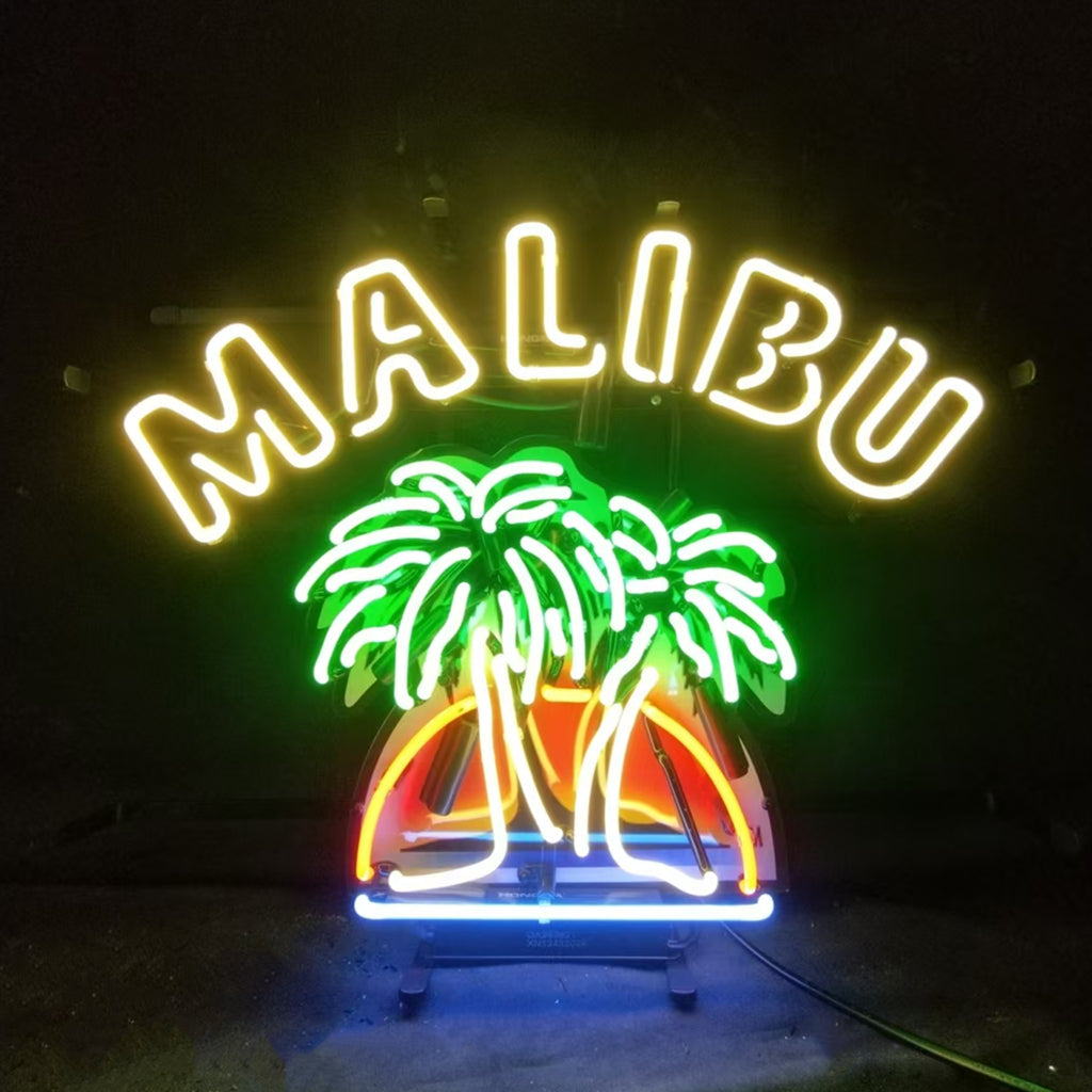 Malibu Beer Palm Tree Neon Signs