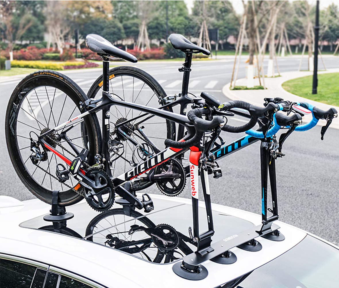 ROCKBROS Suction Cup Bike Rack for Car Roof Quick Release Sucker Mount