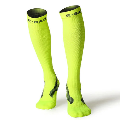 Men/Women Leg Support Stretch Sport Socks Compression Knee High Socks High-quality Runing Marathon Cycling Sock