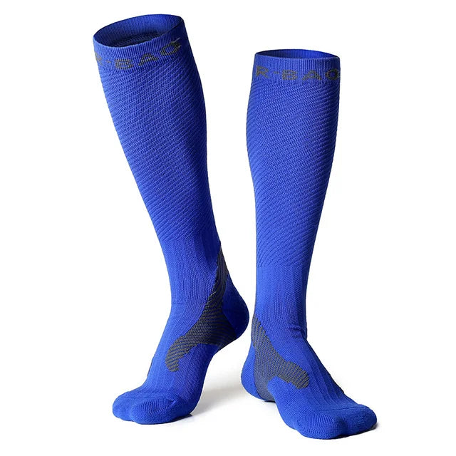 Men/Women Leg Support Stretch Sport Socks Compression Knee High Socks High-quality Runing Marathon Cycling Sock