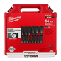 Milwaukee 49-66-7014 14 PC SHOCKWAVE Impact Duty™ 1/2" Drive Metric Deep 6 Point Socket Set