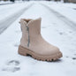 Women’s Velvet Lined Cotton Snow Boots — Plus Size Winter Warm Boots