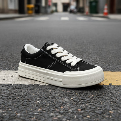 Women’s Canvas Platform Skate Shoes — Casual & Sporty Lifted Sneakers