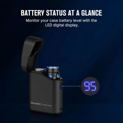 OLIGHT BATON4KITBK Baton 4 Powerful EDC Flashlight 1300 Lumens - Black - Premium (With Charging Case)