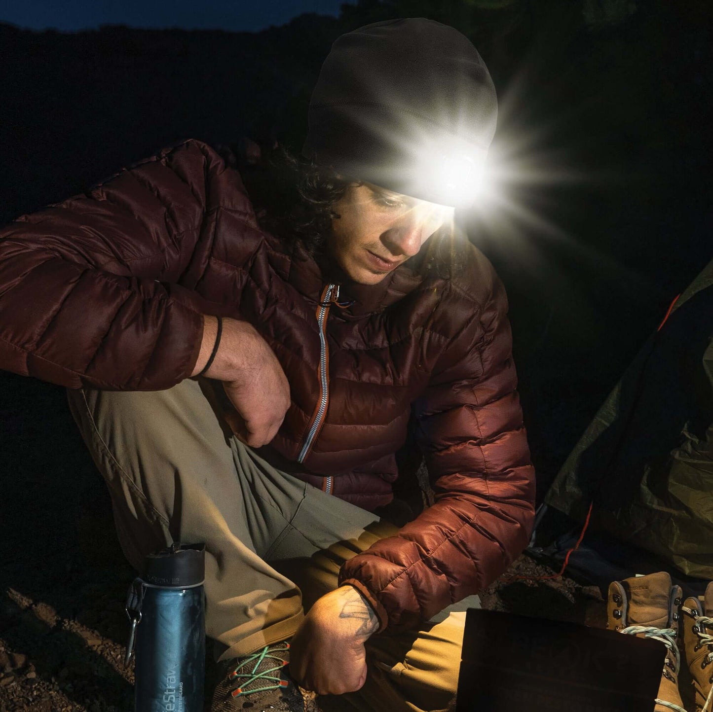 POWERCAP 2.5 Rechargeable LED Lighted Headlamp Beanies