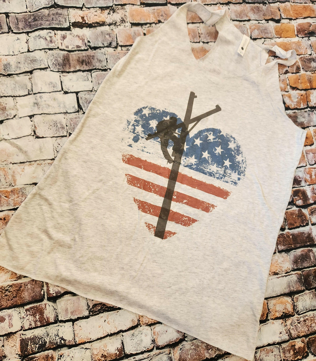 Womens Heart Flag Tank W009