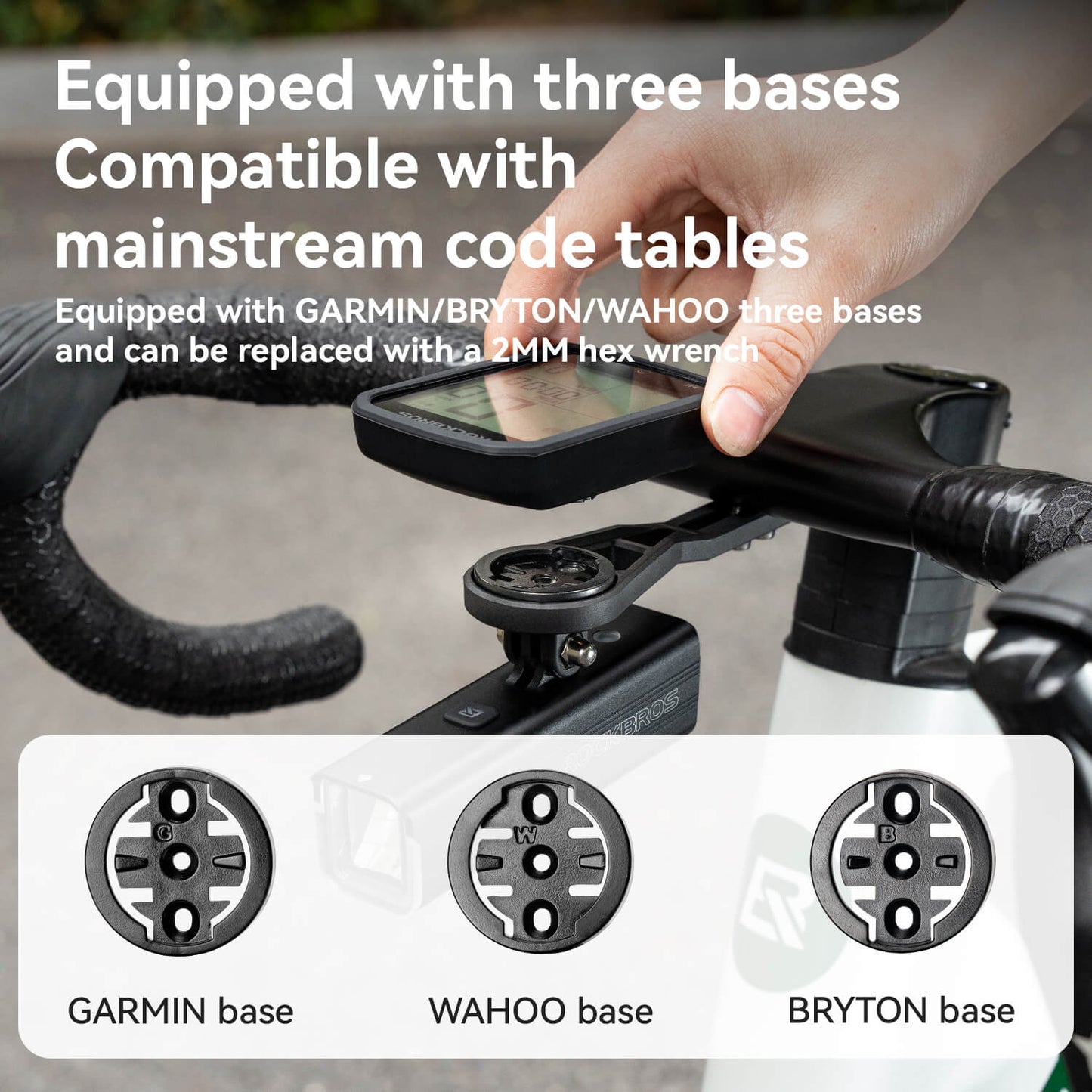 ROCKBROS Bicyle Computer Stand Handlebar Extension Bracket