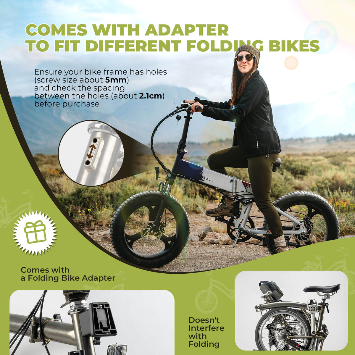 ROCKBROS Bike Handlebar Bag 1.8L For Folding Bike