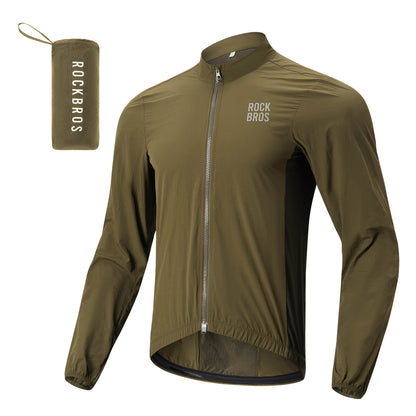 ROCKBROS Long-Seeved Cycling Windbreaker Jacket Foldable