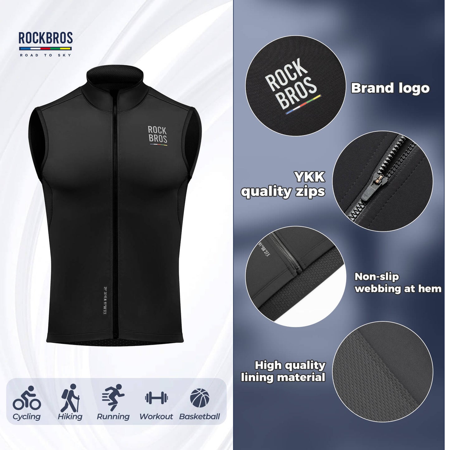 Men¡¯s Cycling Vest - Windproof for Spring & Autumn