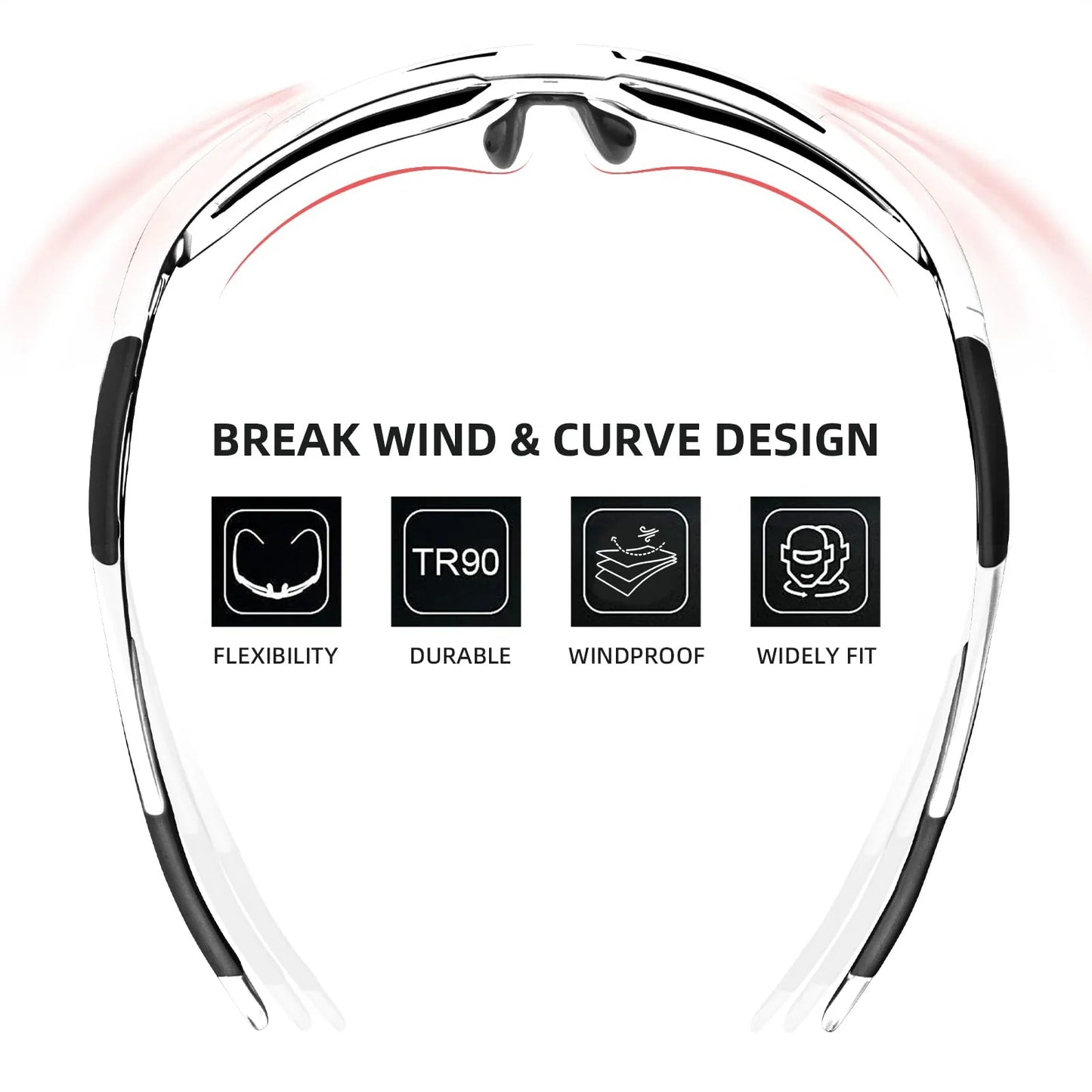 ROCKBROS Polarized Sunglasses for Men Women UV400 Protection Cycling Bike Glasses TAC Lightweight Frame Driving Fishing