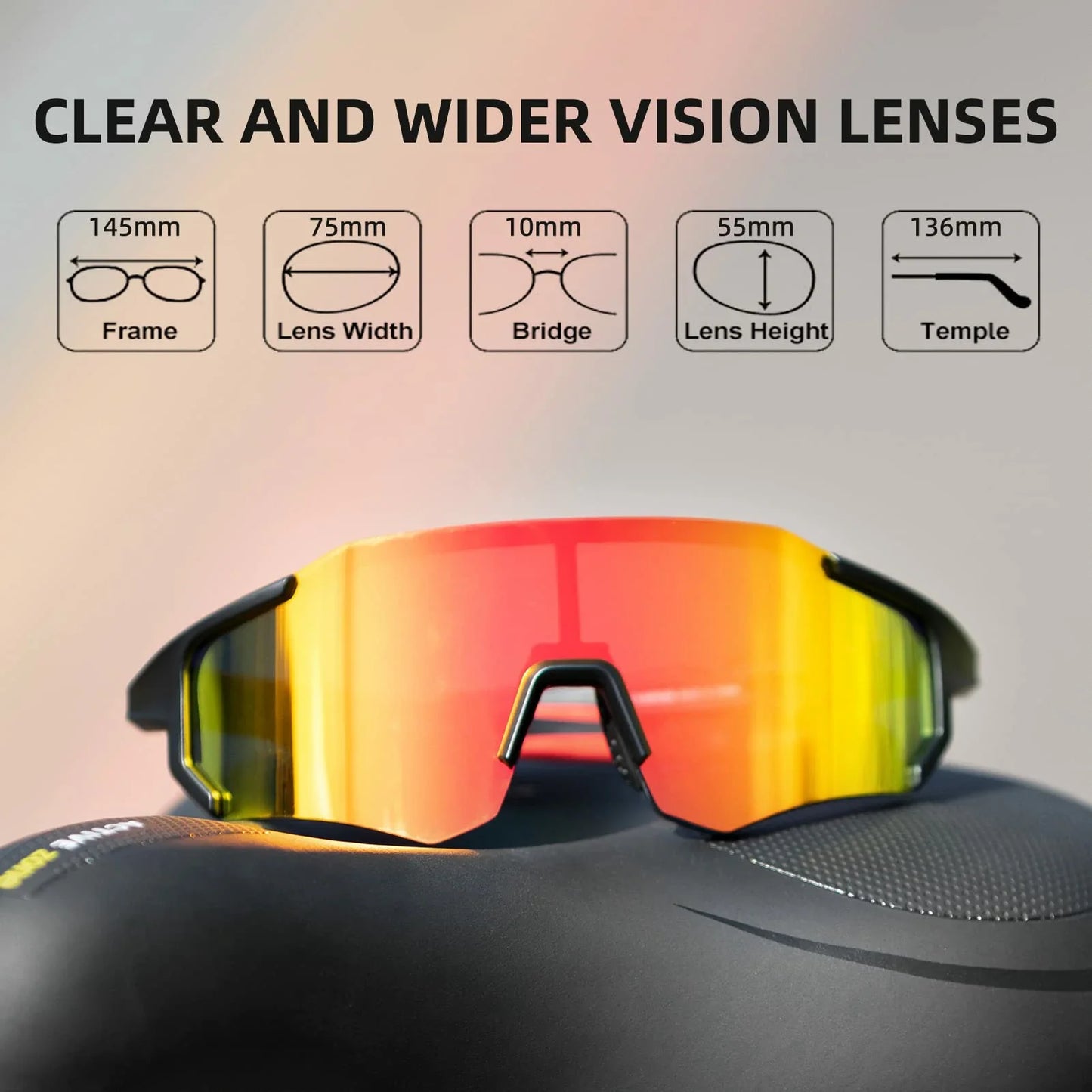 ROCKBROS Polarized Sunglasses for Men Women UV400 Protection Cycling Bike Glasses TAC Lightweight Frame Driving Fishing