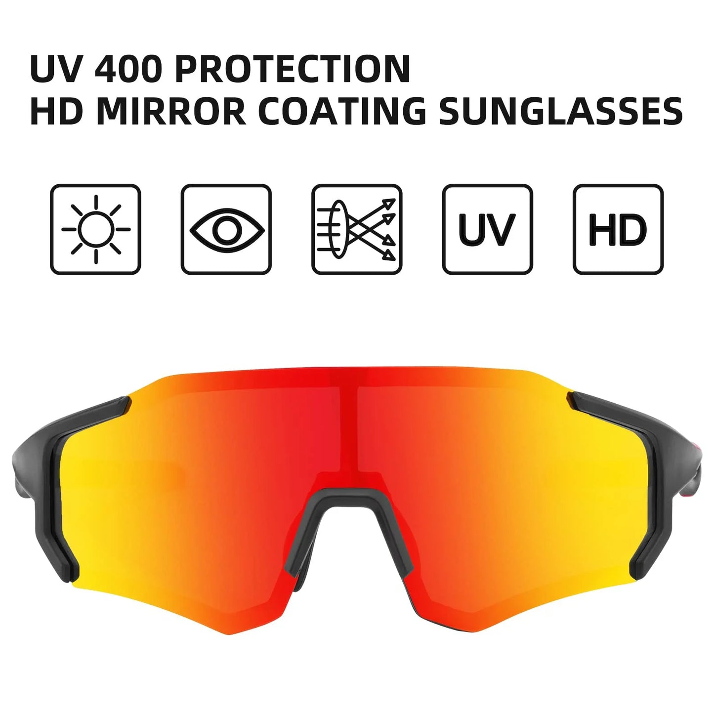 ROCKBROS Polarized Sunglasses for Men Women UV400 Protection Cycling Bike Glasses TAC Lightweight Frame Driving Fishing