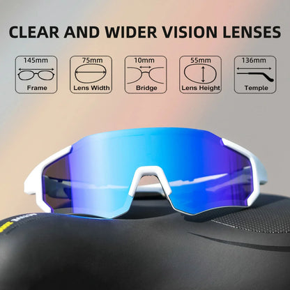ROCKBROS Polarized Sunglasses for Men Women UV400 Protection Cycling Bike Glasses TAC Lightweight Frame Driving Fishing