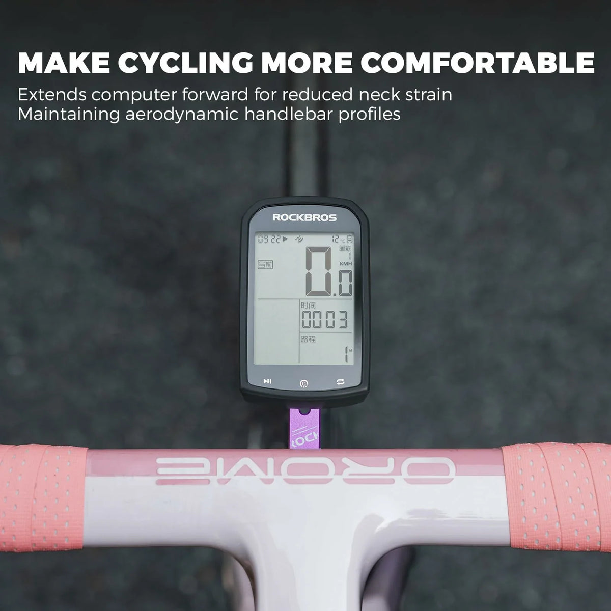 ROCKBROS Bike Aluminum Computer Mount  compatible with Garmin, Wahoo, Bryton, and GoPro