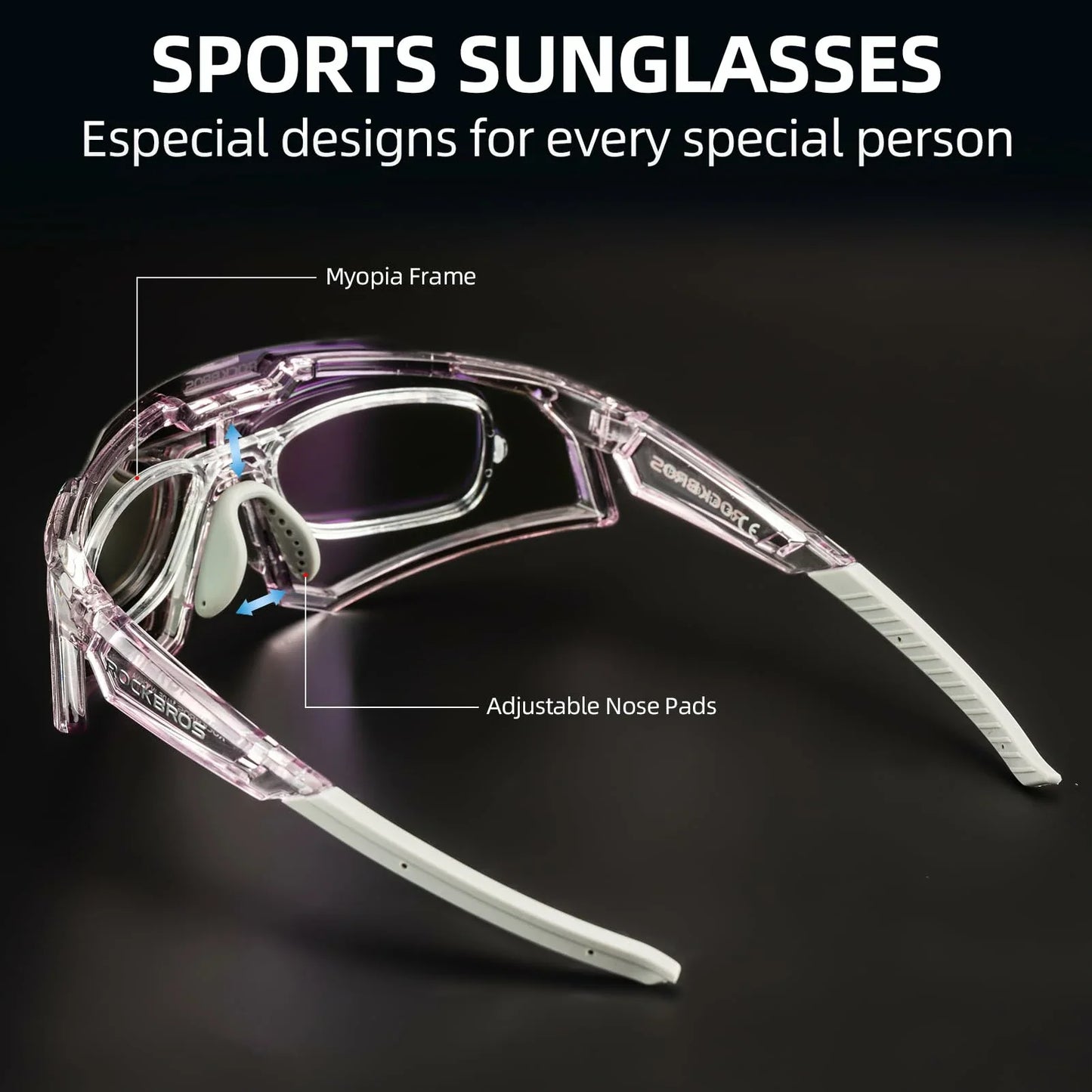 ROCKBROS Photochromic Sports Sunglasses UV Protection for Men Women Cycling