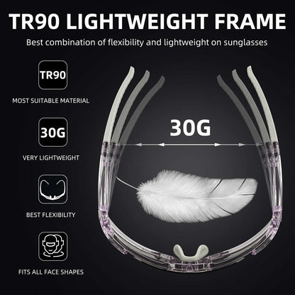 ROCKBROS Photochromic Sports Sunglasses UV Protection for Men Women Cycling