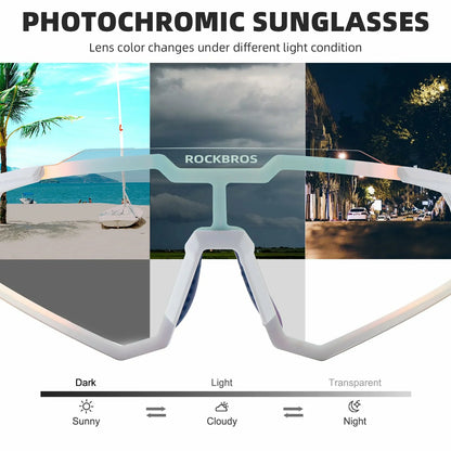 ROCKBROS Photochromic Sports Sunglasses UV Protection for Men Women Cycling
