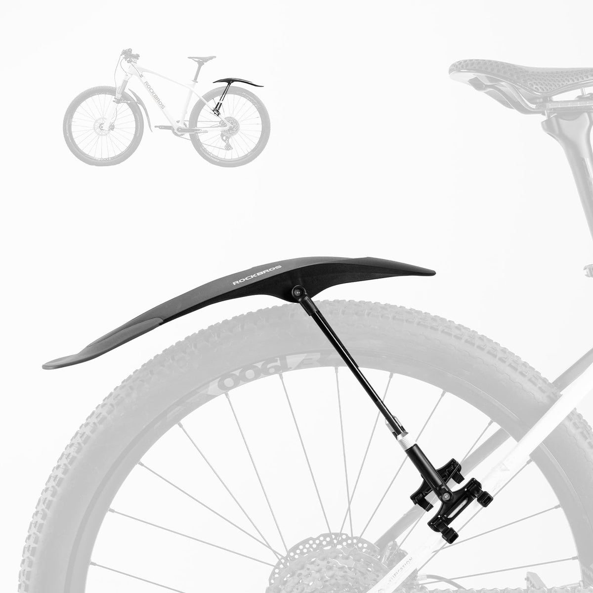 ROCKBROS Adjustable Bike Fender for 26"/27.5"/29" MTB Mud Guards