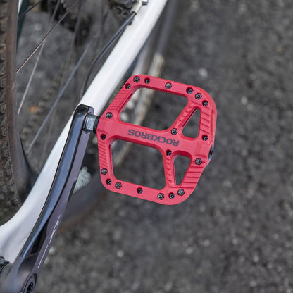 ROCKBROS Mountain Bike Pedals Nylon Composite Bearing 9/16" MTB Bicycle Pedals with Wide Flat Platform