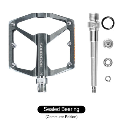 ROCKBROS MTB Reflective Aluminum Pedals 9/16" Sealed Bearing Lightweight