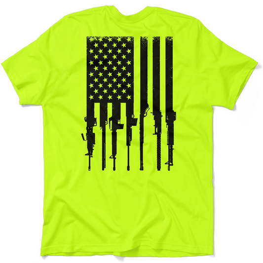 Rifle Flag - Safety Yellow T-Shirt